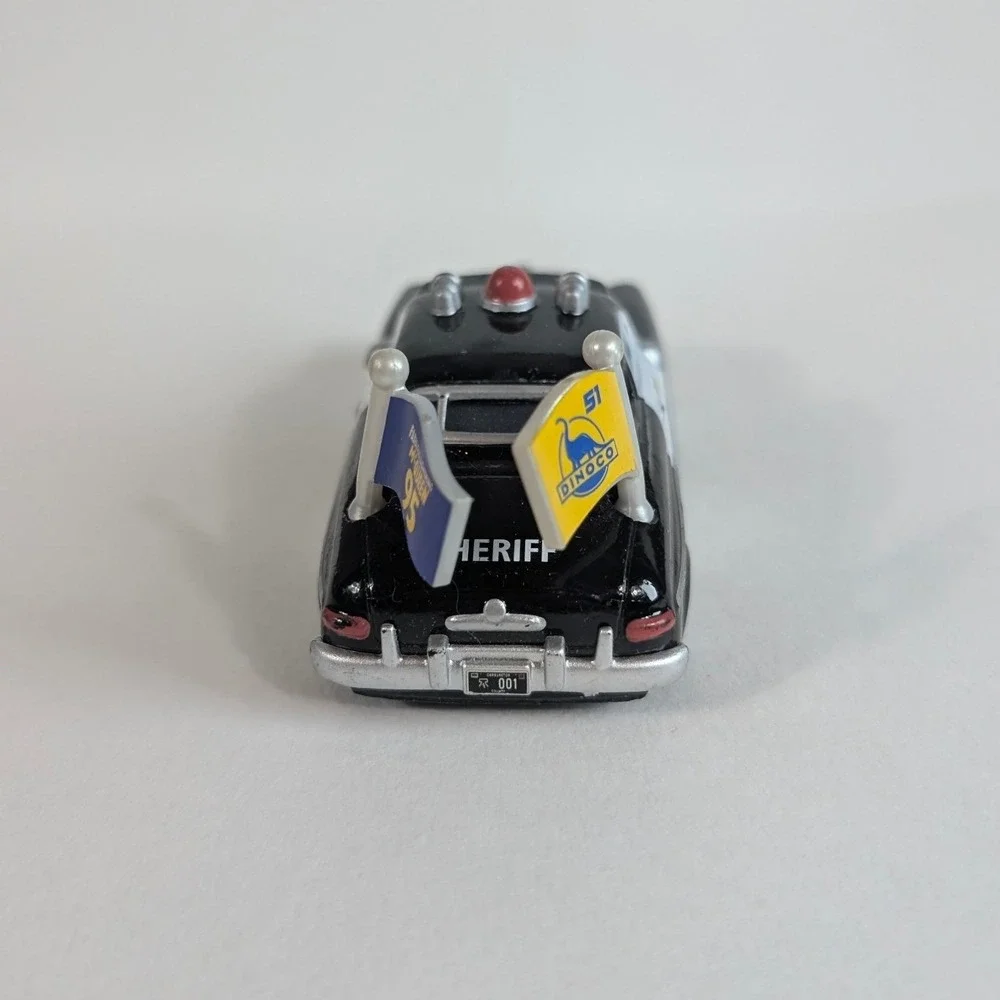 Disney Pixar Cars Sheriff Diecast Police Car with Dinoco & 95 Flags Mattel Rare